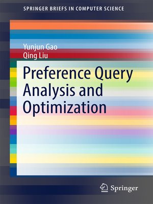 cover image of Preference Query Analysis and Optimization